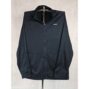 NEW Reebok Womens Size XL Activewear Jacket Full Zip Long Sleeve‎ Black NWT